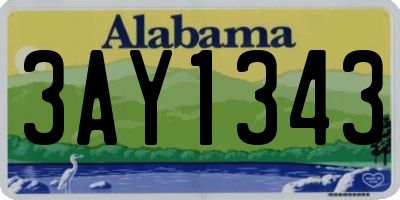 AL license plate 3AY1343