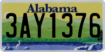 AL license plate 3AY1376