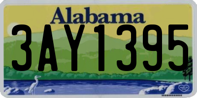 AL license plate 3AY1395