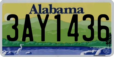 AL license plate 3AY1436