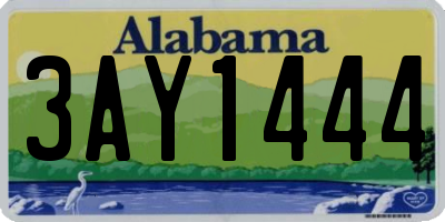 AL license plate 3AY1444