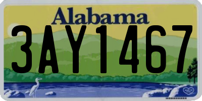 AL license plate 3AY1467