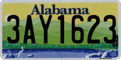 AL license plate 3AY1623