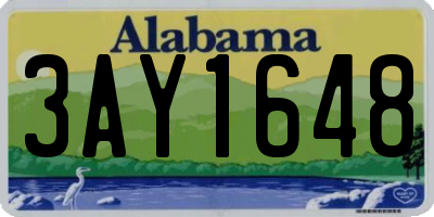 AL license plate 3AY1648