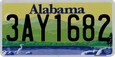 AL license plate 3AY1682