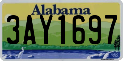 AL license plate 3AY1697