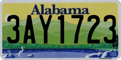 AL license plate 3AY1723
