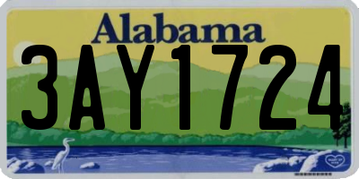 AL license plate 3AY1724