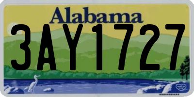 AL license plate 3AY1727