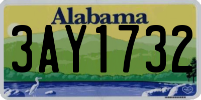 AL license plate 3AY1732
