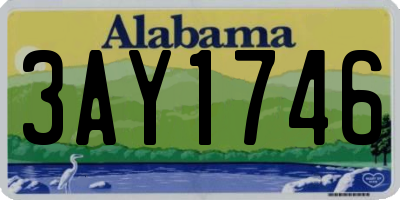 AL license plate 3AY1746