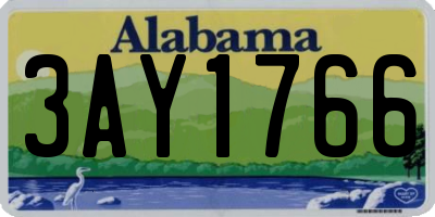 AL license plate 3AY1766