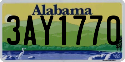 AL license plate 3AY1770