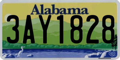 AL license plate 3AY1828