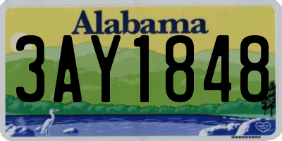 AL license plate 3AY1848