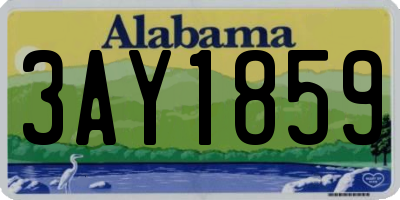 AL license plate 3AY1859