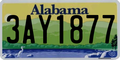 AL license plate 3AY1877