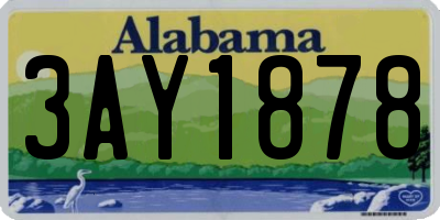 AL license plate 3AY1878