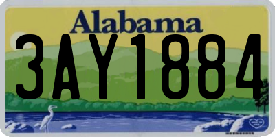 AL license plate 3AY1884