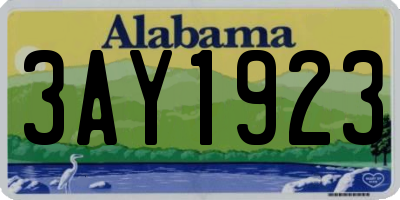 AL license plate 3AY1923
