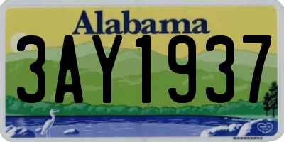 AL license plate 3AY1937