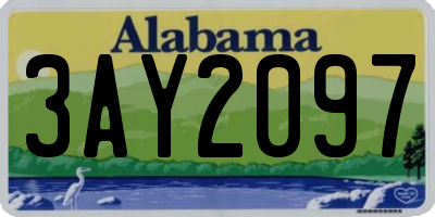 AL license plate 3AY2097