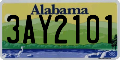 AL license plate 3AY2101