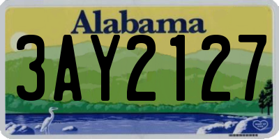 AL license plate 3AY2127