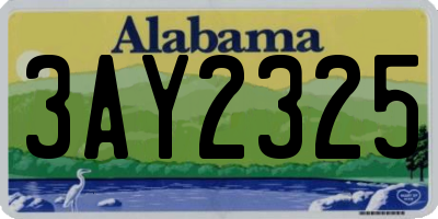 AL license plate 3AY2325
