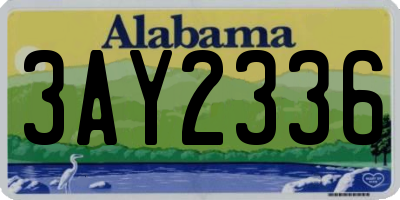 AL license plate 3AY2336