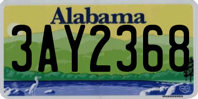 AL license plate 3AY2368
