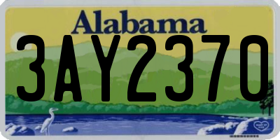 AL license plate 3AY2370