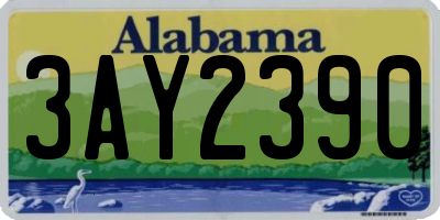 AL license plate 3AY2390