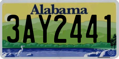 AL license plate 3AY2441