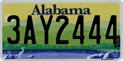 AL license plate 3AY2444