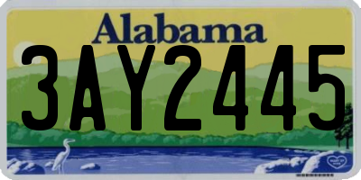 AL license plate 3AY2445