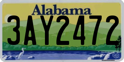 AL license plate 3AY2472