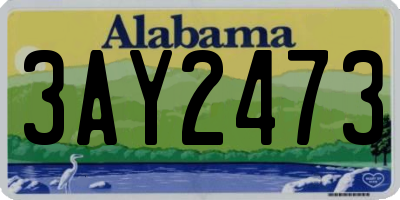 AL license plate 3AY2473