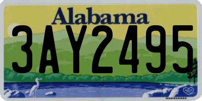 AL license plate 3AY2495