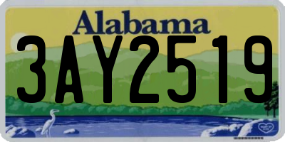 AL license plate 3AY2519