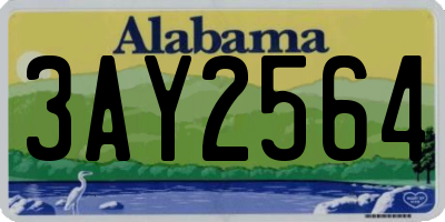AL license plate 3AY2564