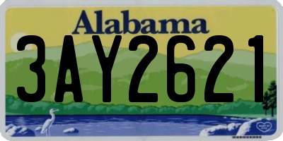 AL license plate 3AY2621