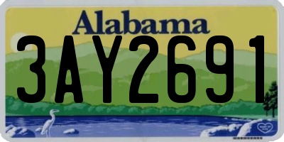 AL license plate 3AY2691