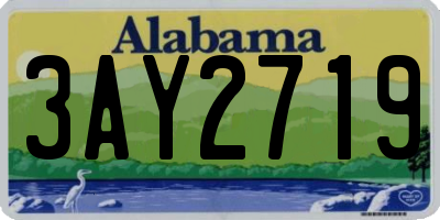 AL license plate 3AY2719