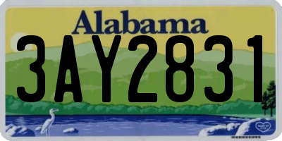 AL license plate 3AY2831