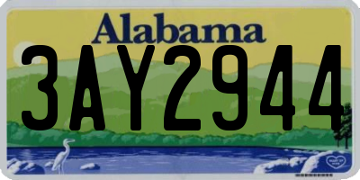 AL license plate 3AY2944