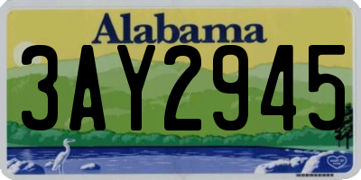 AL license plate 3AY2945