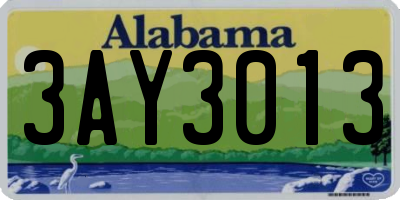 AL license plate 3AY3013
