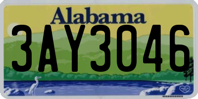 AL license plate 3AY3046