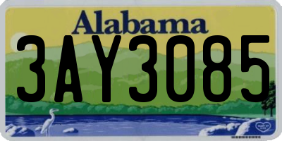 AL license plate 3AY3085